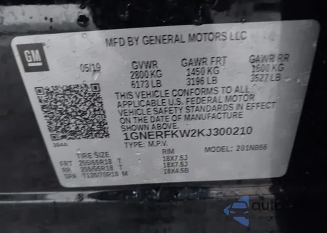 2019 Chevrolet Traverse Ls z USA, uszkodzony, nr VIN 1GNERFKW2KJ300210